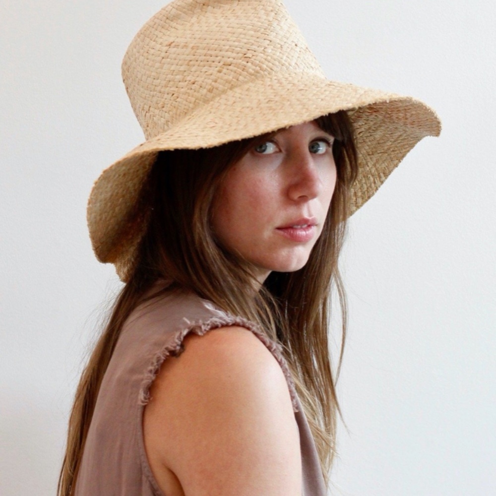 Lola Hats Commando Raffia and Leather Hat